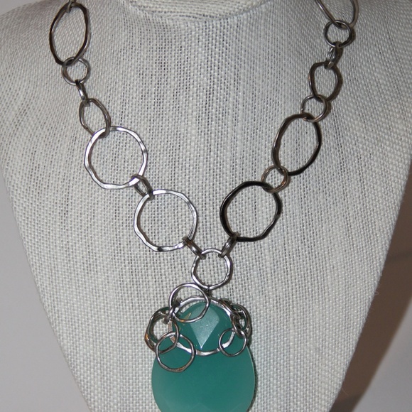 Lia Sophia Shore Line Necklace Turquoise Teardrop - Picture 2 of 4